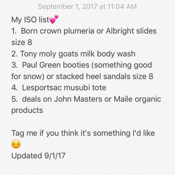 Not for sale- my ISO - in search of list - Picture 1 of 1