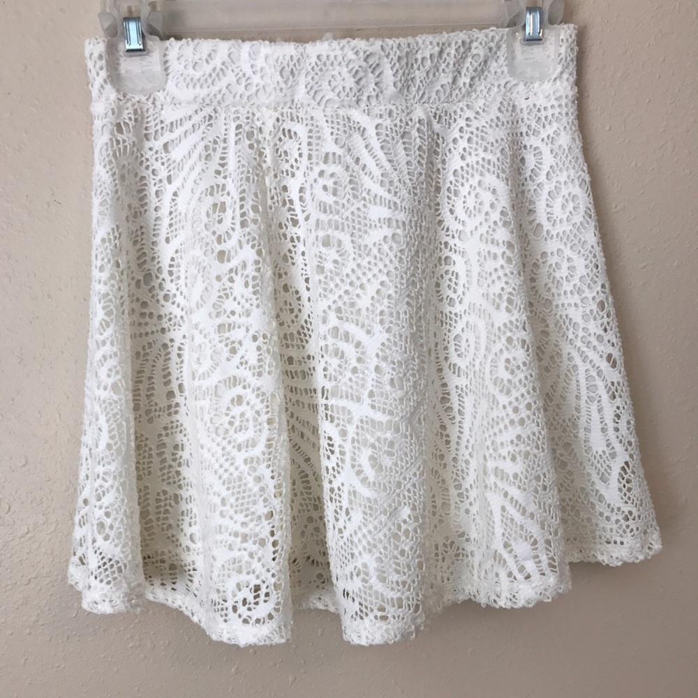 White crochet skirt