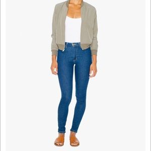 American Apparel Amelia Coat Bomber in Green