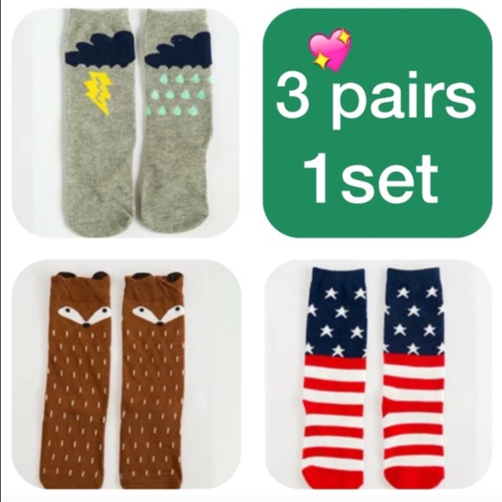 Last set🌷3 For 1 set👯Fox Rainy US flag combos💖