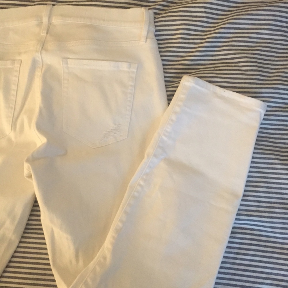 GAP Distressed white jeans
