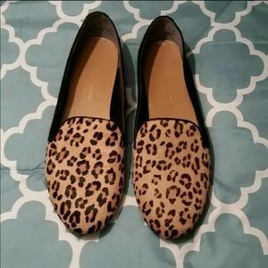 Franco sarto leopard flats/loafers