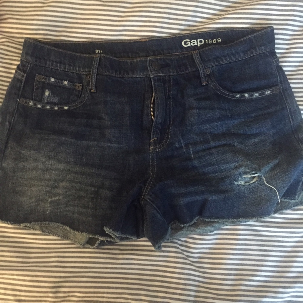 Gap distressed denim shorts