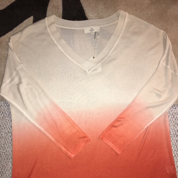 Ombré plunging neckline Top-CARROT - Picture 4 of 5