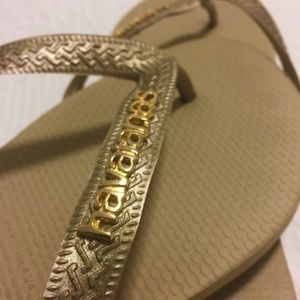 Havaianas Gold Flip Flops