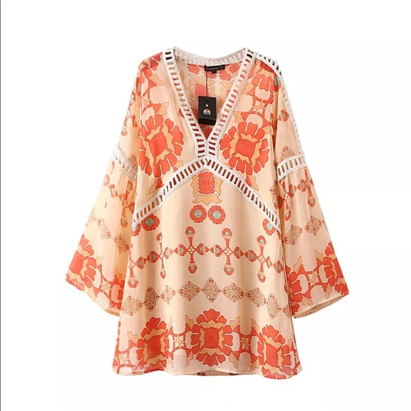 🌺 Boho Barcelona Tunic Mini Dress - Picture 6 of 8