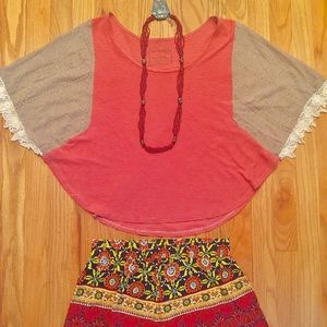 Free People Top, new necklace and shorts