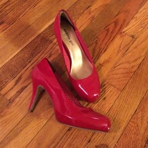 Cherry Red Round Toe heels