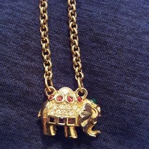 Signed Joan Rivers Elephant Necklace
