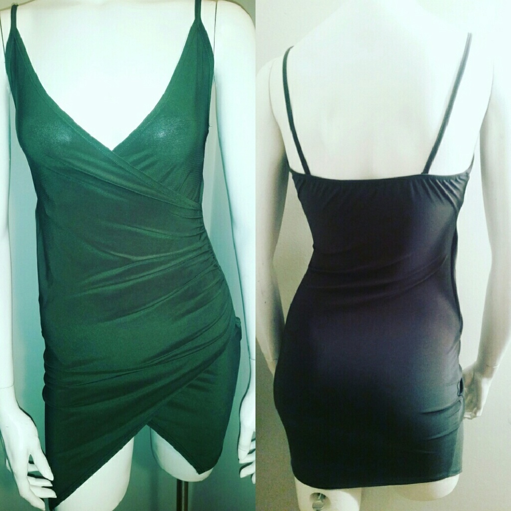 Hunter Green wrap dress