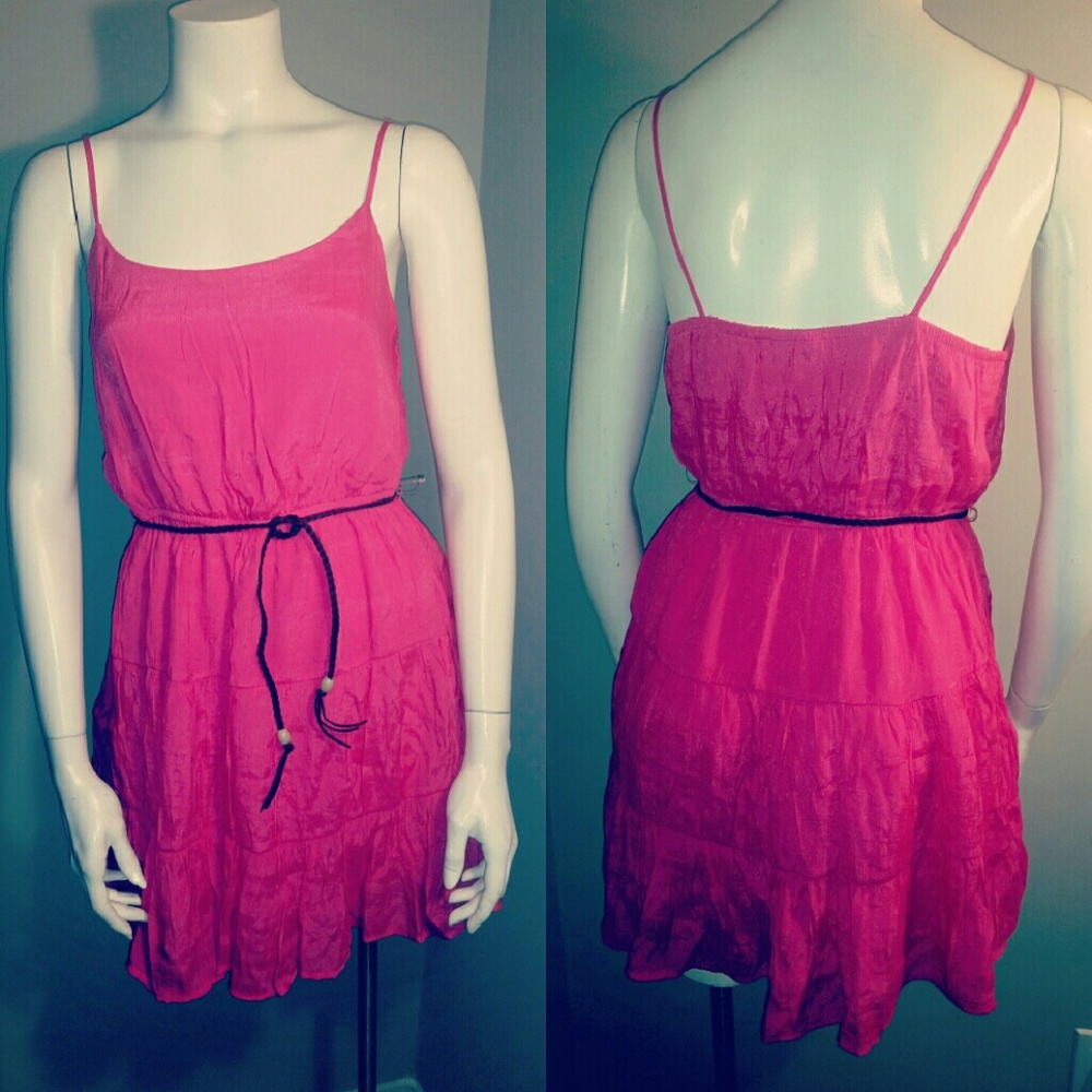 Pink flowy dress