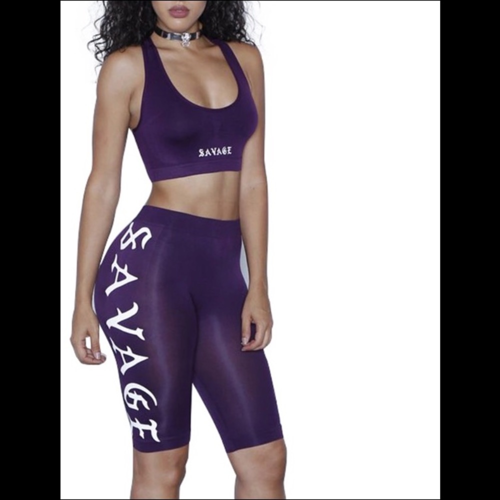 Purple two piece short set