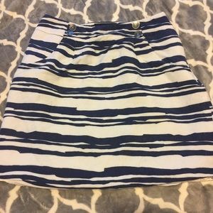 Striped White/navy blue skirt!