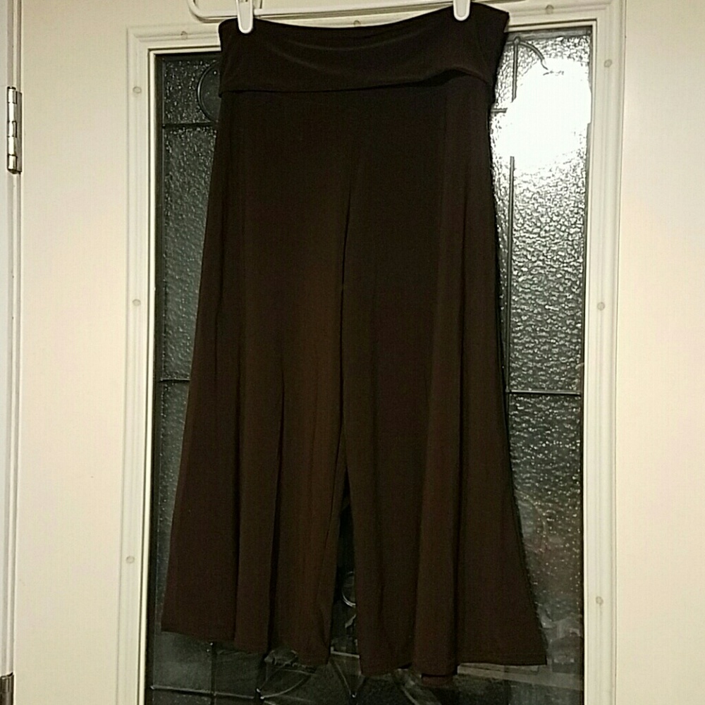 Chocolate brown culotte style pants
