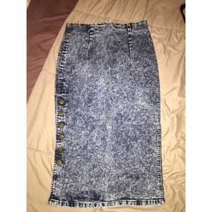 High waist denim skirt