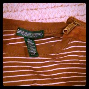 Ralph Lauren long sleeve zipper embellishment