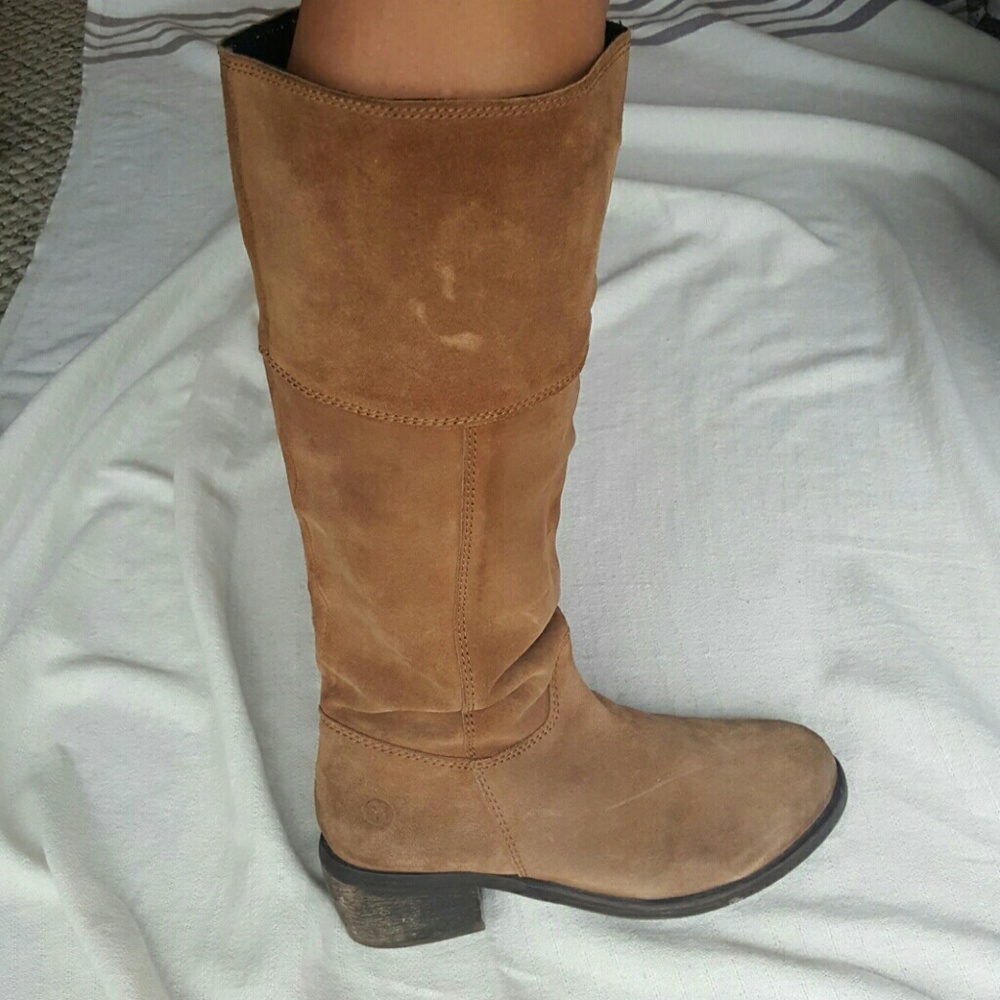 Camel Suede Boots