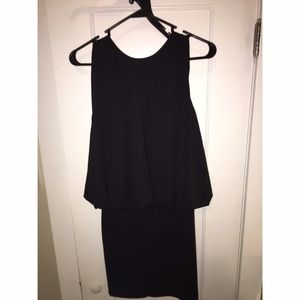 Black open back dress never been used