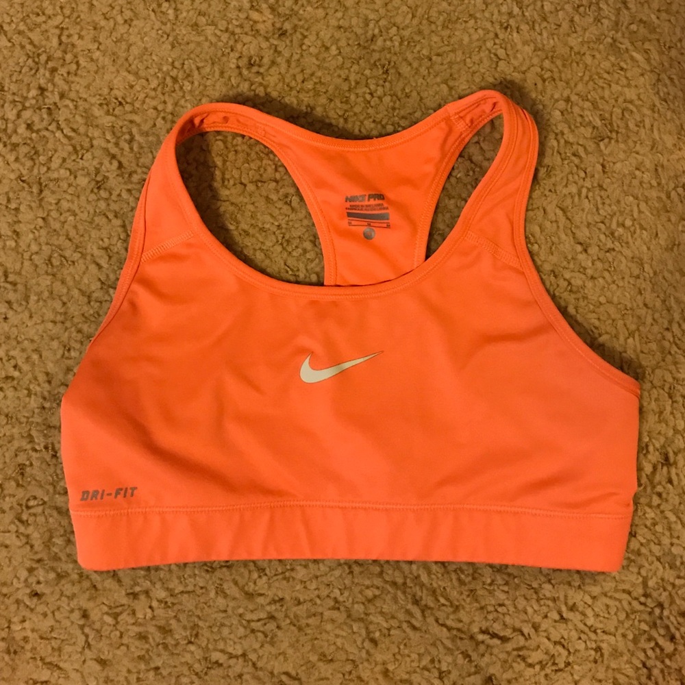 Orange Nike Sports Bra