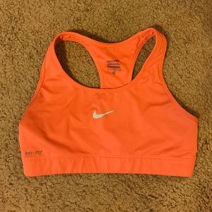 Orange Nike Sports Bra