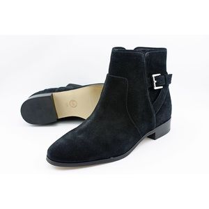 Michael Kors Salem Suede Ankle Boot - Black Size 9