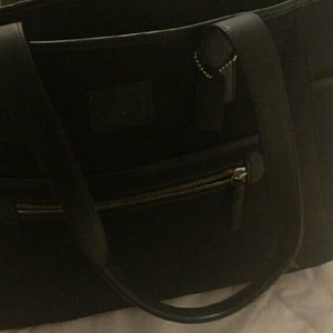 Large black coach bag