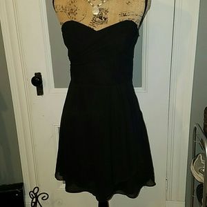 Black strapless Express dress