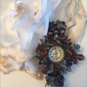 Butterflies Beaded Stretch Watch
