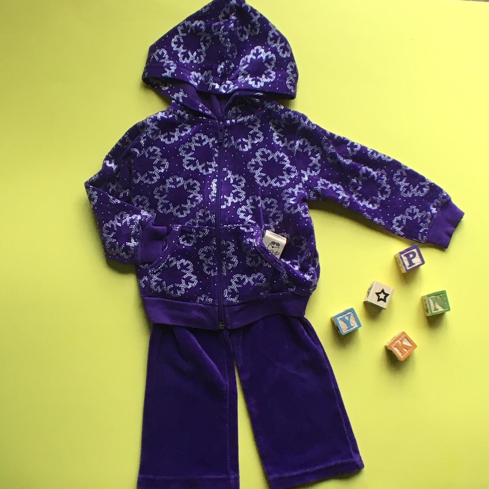 Snowflake velour tracksuit