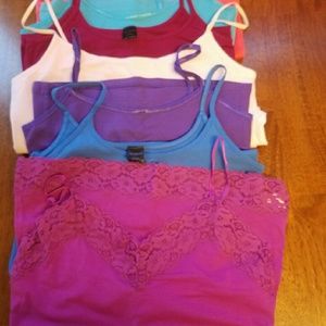 Lot of multi colored tank tops