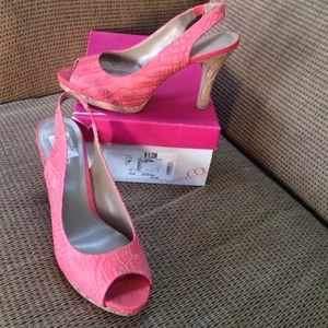 Nine & co jjettica red. (Orangey pink) high heels