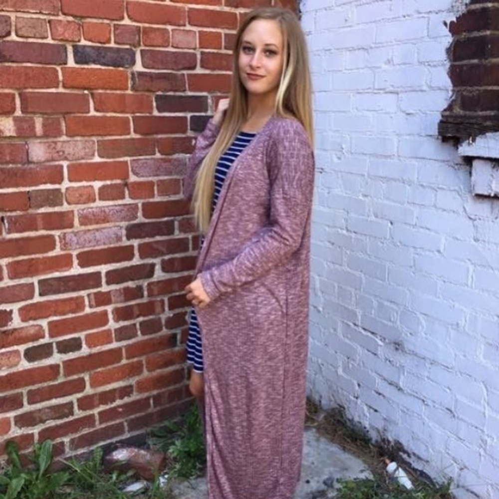 MAUVE long cardigan