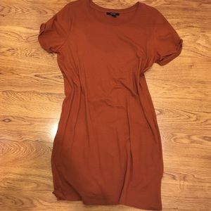 Orange T-shirt dress