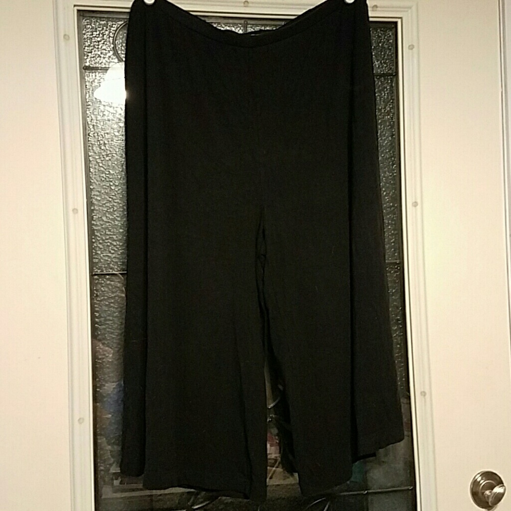 Simple black culotte style pants