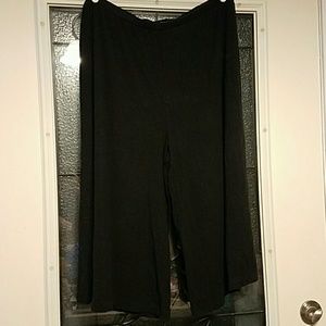 Simple black culotte style pants