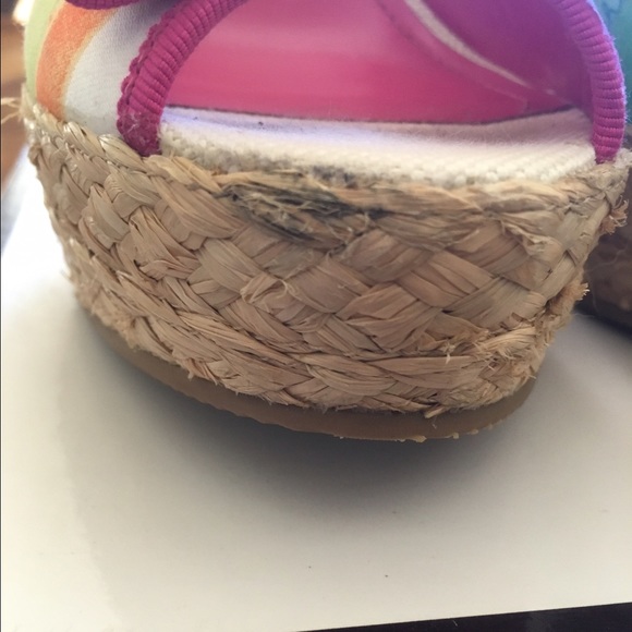 Coach multi color sling back wedges size 7.5 - Picture 4 of 4