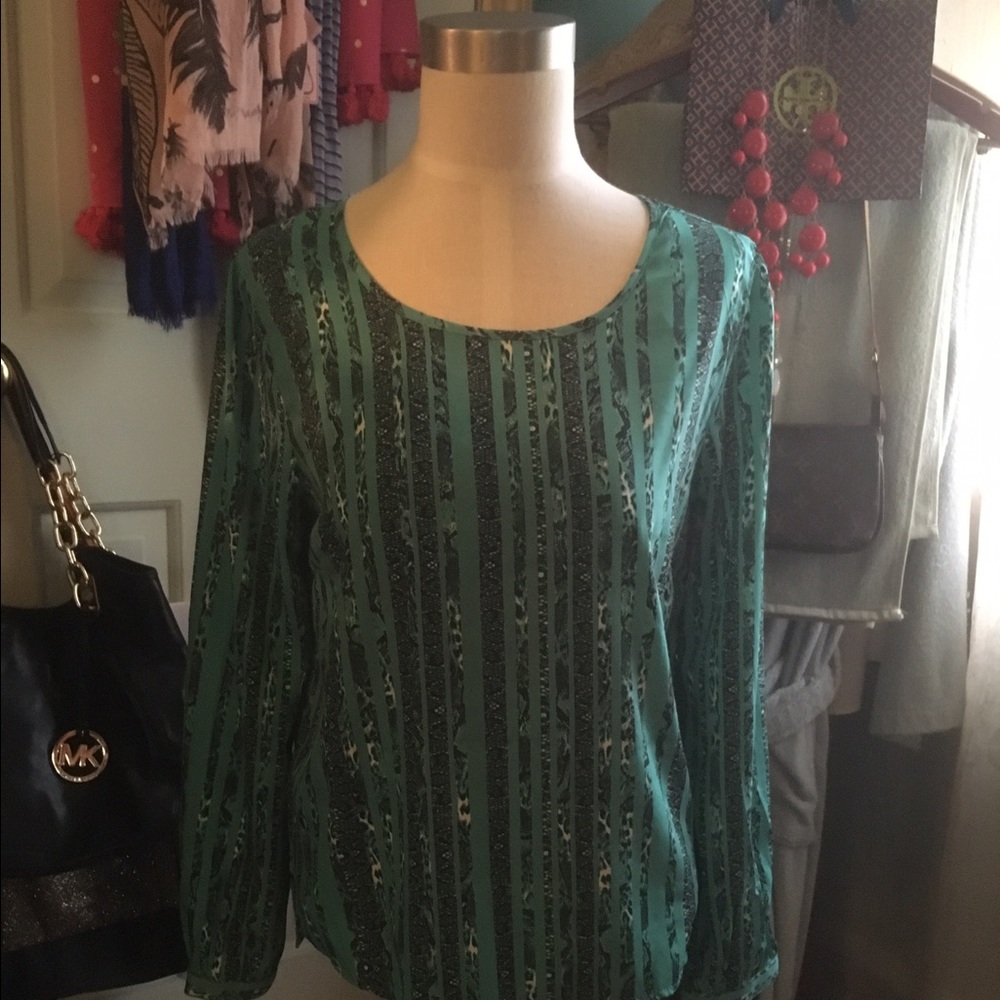 Nine West Jeans Abstract Print Blouse ⭐️NWOT⭐️