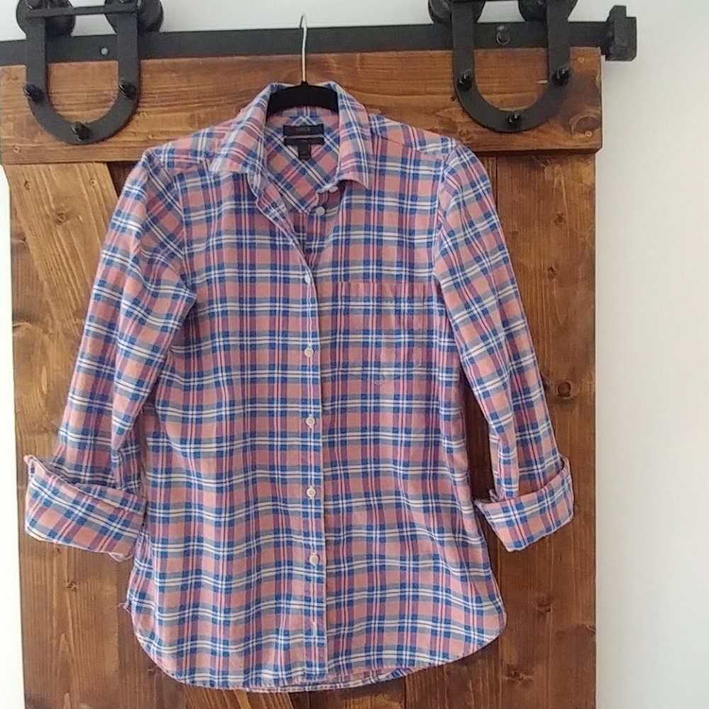 J Crew Plaid Flannel Boy Shirt