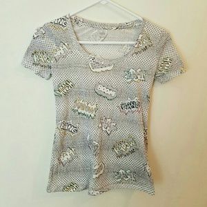 Comic Book Exclamations Scoop Neck BDG T-Shirt