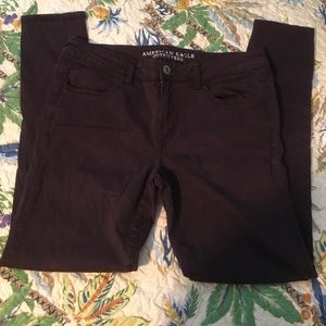 AEO Maroon Jeggings