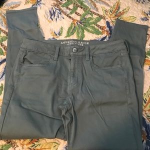 AEO Green Jeggings