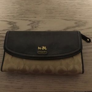 Coach wallet with checkbook cover