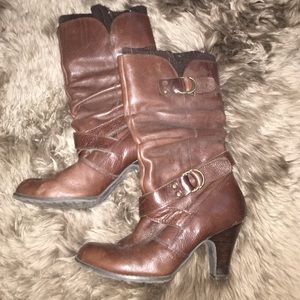 Slouchy Aldo boots with removable "boot sock"