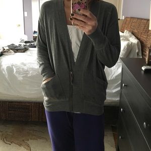 Soft sweatshirt cardigan