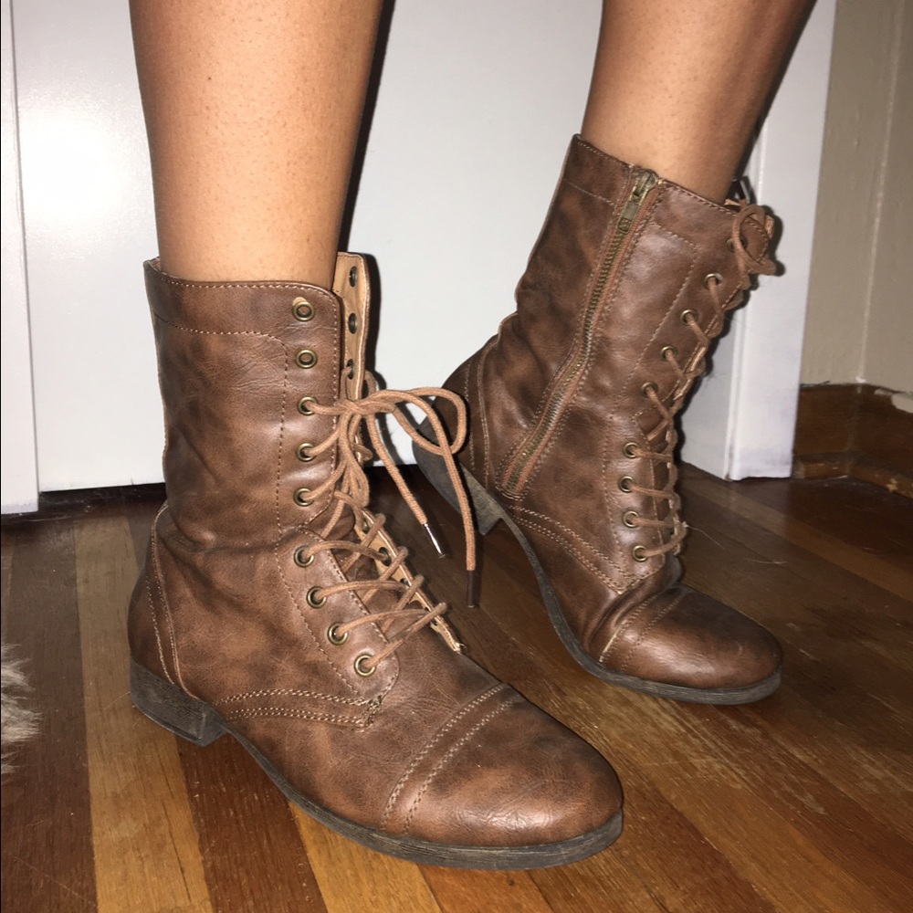 Brown Combat boots
