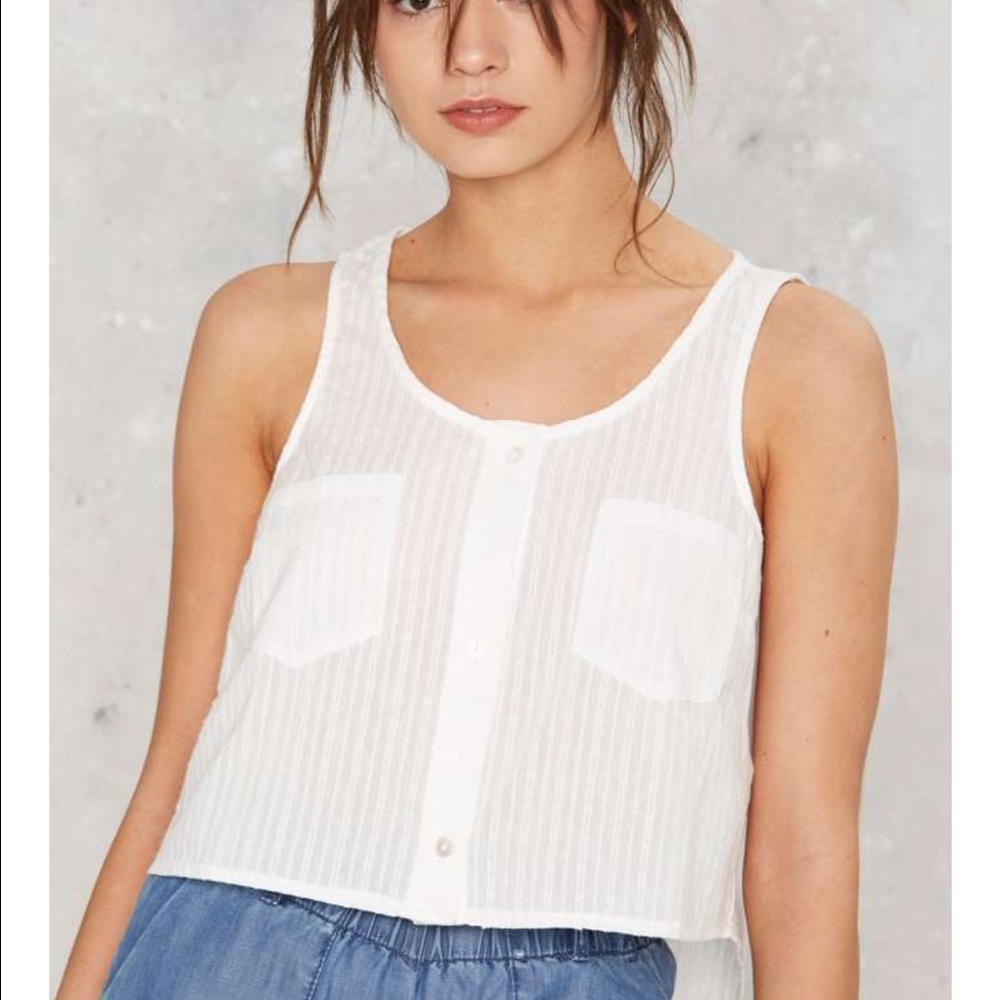 Nasty gal cropped pocket tank
