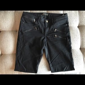 Zara Black Skinny Pants with Zippers