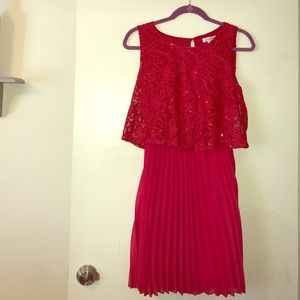 Red cocktail dress