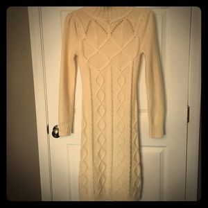 Victoria secret cream sweater dress M NWOT