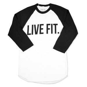 Black and white LVFT baseball tee